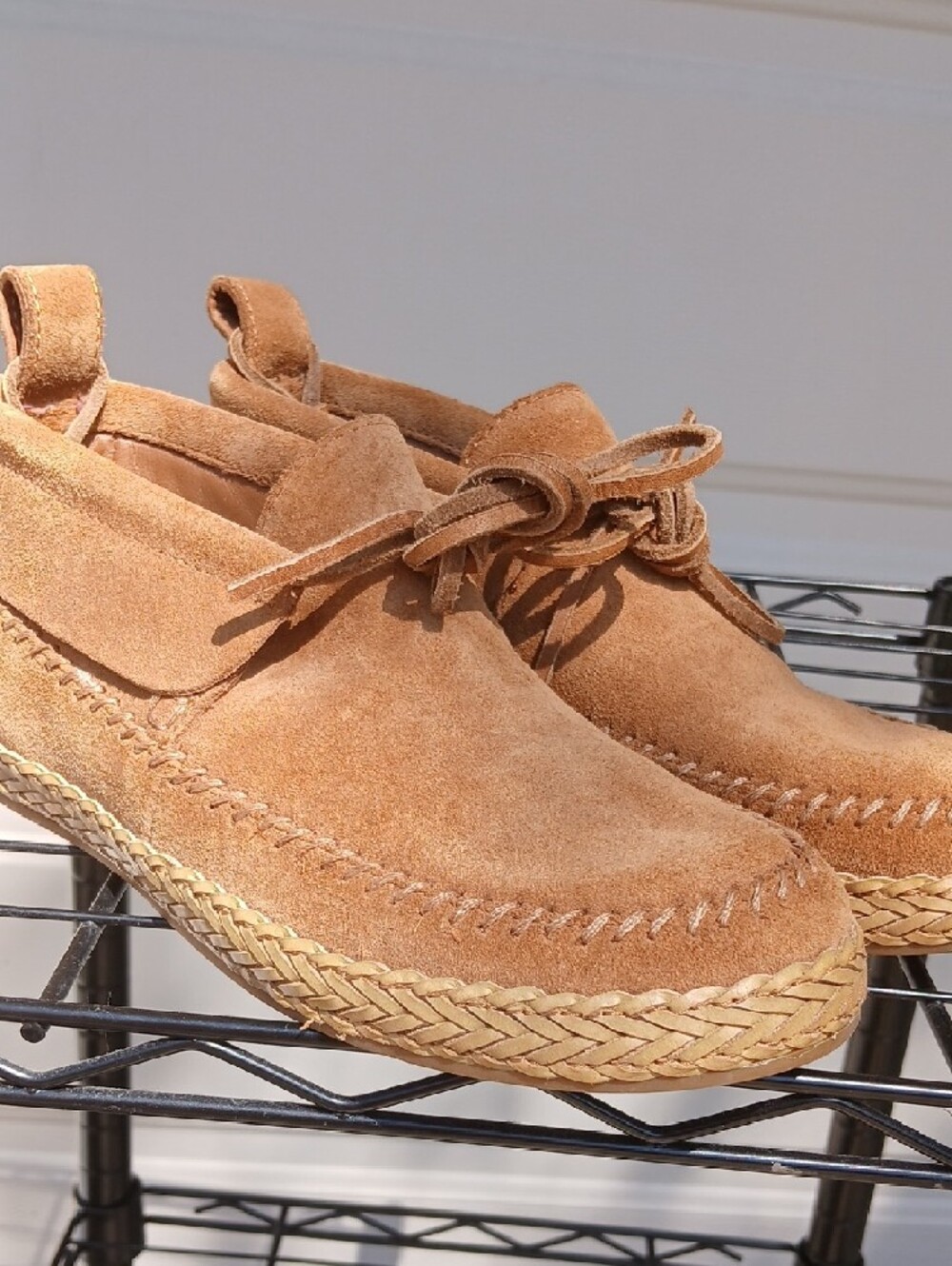 UGG Chestnut Tan Suede Slip-On Moccasins - Picture 2 of 5